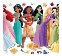 MY AGENCIES Stickers repositionnables - Princesses Disney et Motifs Floraux - 91 cm x 42 cm Multicolors G