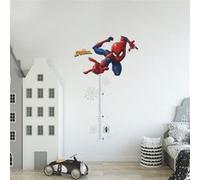 ROOMMATES Stickers repositionnables - Toise Spiderman à l'attaque - 54 cm x 75 cm Multicolors