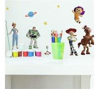 Stickers Repositionnables Toy Story 4, 3.05 cm. 3.3 cm by 17.78 cm. 23.37cm, Vert, Bleu et Jaune