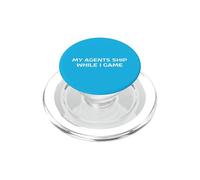 My Agents Ship While I Game Coder Hackathons Humour Meme PopSockets PopGrip pour MagSafe