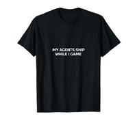 My Agents Ship While I Game Coder Hackathons Humour Meme T-Shirt