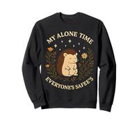 My Alone Time Everyones Safees Hedgehog Quote Sweatshirt