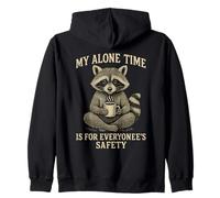 My Alone Time is for Everyonees Safety Raccoon Sweat à Capuche