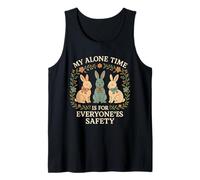 My Alone Time is for Everyone'es Safety Vintage Bunny Débardeur