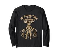 My Alone Time is for Everyones Safety Cowgirl Western Manche Longue