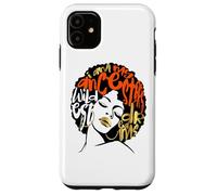 My Ancestors Dream Afro Black Woman Diva Orange Black Girl Coque pour iPhone 11