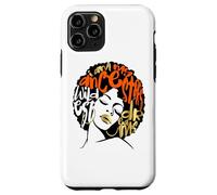 My Ancestors Dream Afro Black Woman Diva Orange Black Girl Coque pour iPhone 11 Pro