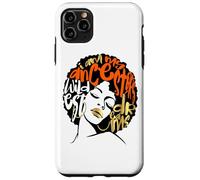 My Ancestors Dream Afro Black Woman Diva Orange Black Girl Coque pour iPhone 11 Pro Max
