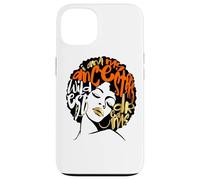 My Ancestors Dream Afro Black Woman Diva Orange Black Girl Coque pour iPhone 13