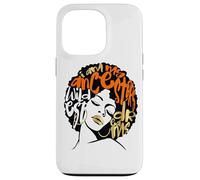 My Ancestors Dream Afro Black Woman Diva Orange Black Girl Coque pour iPhone 13 Pro
