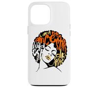 My Ancestors Dream Afro Black Woman Diva Orange Black Girl Coque pour iPhone 13 Pro Max