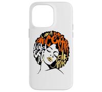 My Ancestors Dream Afro Black Woman Diva Orange Black Girl Coque pour iPhone 14 Pro Max