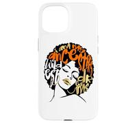 My Ancestors Dream Afro Black Woman Diva Orange Black Girl Coque pour iPhone 15