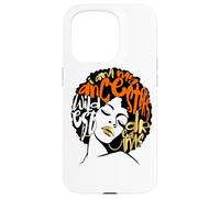 My Ancestors Dream Afro Black Woman Diva Orange Black Girl Coque pour iPhone 15 Pro