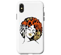 My Ancestors Dream Afro Black Woman Diva Orange Black Girl Coque pour iPhone X/XS
