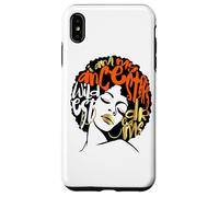 My Ancestors Dream Afro Black Woman Diva Orange Black Girl Coque pour iPhone XS Max