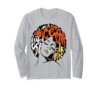 My Ancestors Dream Afro Black Woman Diva Orange Black Girl Manche Longue