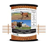 My Animal Command Clôture électrique de 3 mm d'épaisseur à énergie solaire pour poule - Longueur : 1000 m - Pour confinement du bétail, des chevaux, des cerfs, des ours, des animaux de ferme, des