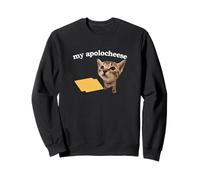 My Apolocheese Excuses Funny Witty Y2K Cat Meme Word Play Sweatshirt