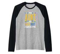 My Aunt is Down Right Awesome Down Syndrome de Down T21 Manche Raglan