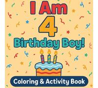 My Awesome 4th Birthday Coloring Adventure: A Super Fun Activity Book for Boys Turning Four with Cool Dinosaurs, Cars, and Party Scenes