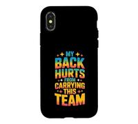 My Back Hurts from Carrying This Team Équipe Gamer Rage Coque pour iPhone X/XS