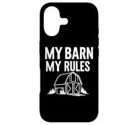 My Barn My Rules Sarcastic Funny Farming Humour Coque pour iPhone 17