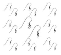 My-Bead 10 paires Fermoirs de Boucles d'Oreilles 18mm Argent 925 avec Boule Qualité par bijoutier DIY