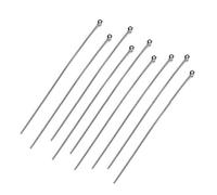 My-Bead 10 pièces tiges clous tête boule 70mm x 0.5mm boule Ø 1.8mm argent 925 pour la création de bijoux
