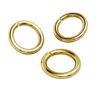 My-Bead 2 pièces anneaux ouvert Ø 5 mm x 1 mm argent 925 plaqué or double sans nickel pour la création de bijoux