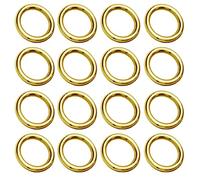 My-Bead 20 pièces anneaux de liaison Ø 4mm Argent 925 double plaqué or anneaux soudées pour la création de bijoux DIY