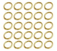 My-Bead 25 pièces anneaux de liaison Ø 3mm Argent 925 double plaqué or anneaux soudées pour la création de bijoux DIY