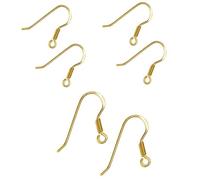 My-Bead 3 paires crochets boucles d'oreilles 18mm pour la femme Argent 925/1000 plaqué or 24 carats Qualité par bijoutier DIY