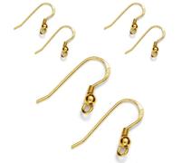 My-Bead 3 paires crochets boucles d'oreilles 18mm pour la femme Argent 925 plaqué or 24ct Qualité par bijoutier DIY