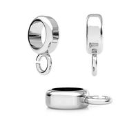 My-Bead 3 pièces carriers Ø 4mm argent 925 pendentifs connecteurs pour bracelets chaînes en cuir 3mm à 4mm