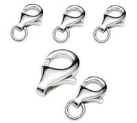 My-Bead 3 pièces Fermoirs Mousqueton 11mm Argent 925 pour bracelets et colliers Qualité par Bijoutier DIY