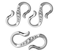 My-Bead 3 pièces fermoirs s-connecteurs Argent 925 crochets 15.6mm pour la création de bijoux DIY