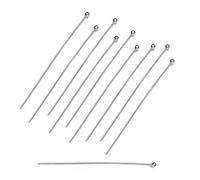 My-Bead 40 pièces tiges clous tête boule 50mm x 0.5mm boule Ø 1.8mm argent 925 pour la création de bijoux