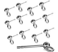 My-Bead 5 Paires Clous d'oreilles Boule Ø 3mm Argent 925 sans Nickel hypoallergénique Qualité par bijoutier DIY