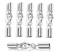 My Bead 5 pièces kits de montage Ø 2.5 mm argent 925 fermoirs mousqueton et embouts pour la bracelets en cuir DIY