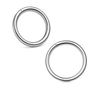 My-Bead Anneaux ouverts ronds 10 mm en argent 925 - Anneaux de jonction pour bijoux, colliers, bracelets et boucles d’oreilles - Apprêts argent massif pour création DIY (Lot de 2 pièces)