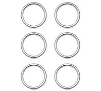 My-Bead Anneaux ouverts ronds 10 mm en argent 925 - Anneaux de jonction pour bijoux, colliers, bracelets et boucles d’oreilles - Apprêts argent massif pour création DIY (Lot de 6 pièces)