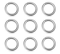 My-Bead Anneaux ouverts ronds 2 mm en argent 925 - Anneaux de jonction pour bijoux, colliers, bracelets et boucles d’oreilles - Apprêts argent massif pour création DIY (Lot de 10 pièces)