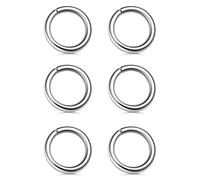 My-Bead Anneaux ouverts ronds 2 mm en argent 925 - Anneaux de jonction pour bijoux, colliers, bracelets et boucles d’oreilles - Apprêts argent massif pour création DIY (Lot de 6 pièces)