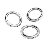 My-Bead Anneaux ouverts ronds 8 mm en argent 925 - Anneaux de jonction pour bijoux, colliers, bracelets et boucles d’oreilles - Apprêts argent massif pour création DIY (Lot de 3 pièces)