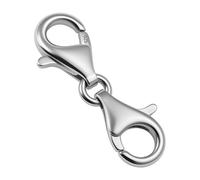 My-Bead Chaîne Fermoir Argent 925 Double Bijoux Fermoir Colliers Bracelet DIY (19 mm x 6 mm)