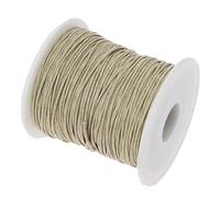 My-Bead Cordon Ciré 1 mm Beige Bobine 90 m Fil Ciré Solide pour Bijoux DIY Macramé Bracelets Colliers Shamballa Bricolage