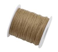 My-Bead Cordon Ciré 1 mm Cappuccino Bobine 90 m Fil Ciré Solide pour Bijoux DIY Macramé Bracelets Colliers Shamballa Bricolage