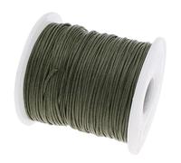 My-Bead Cordon Ciré 1 mm Vert Kaki Bobine 90 m Fil Ciré Solide pour Bijoux DIY Macramé Bracelets Colliers Shamballa Bricolage