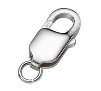 My-Bead Fermoir de chaîne en argent 925, 8 mm (10 mm), petit fermoir mousqueton, pour chaînes, bracelets, colliers, remplacement et réparation, fermoir homard DIY (1 pièce)